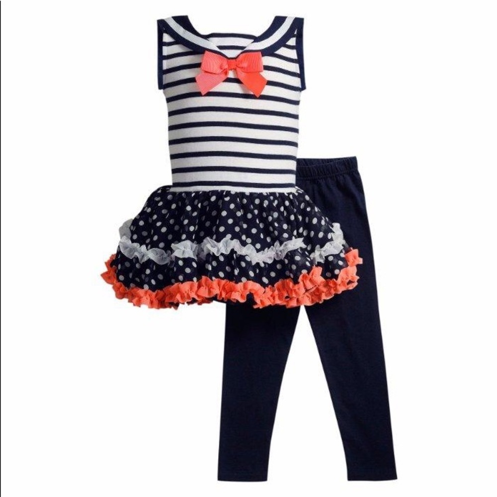 Sweet Heart Rose Baby Girl 2pc Sailor Mini Dress